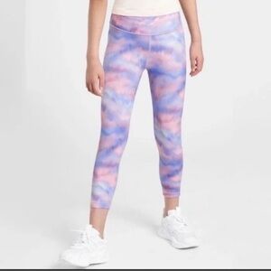 Athleta Kids Tie-Dye Leggings - Pink and Blue